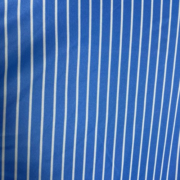 Collars & Co Polo Shirt Mens 3XL Blue White Stripe Performance Golf Preppy NEW - Picture 5 of 8